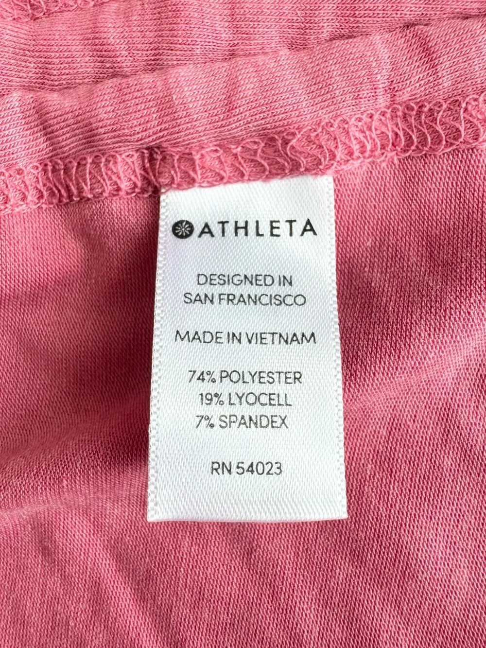 ATHLETA Encore Tank Racerback XXS Pink Ruched Drawstring Active - Picture 12 of 13